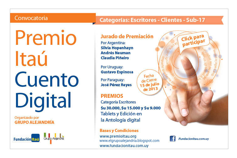 Categorías Premio Itaú de Cuento Digital 2013